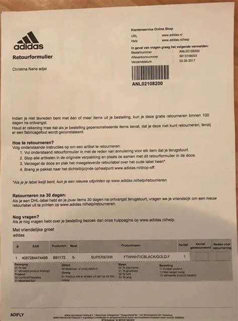 levertijd adidas|Adidas retourzending nl.